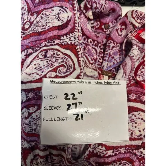 Free People Wild & Free Paisley Crop Top Medium - Picture 9 of 10